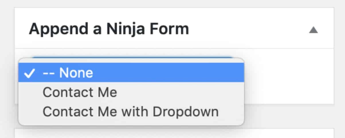 Ninja Forms Append Form