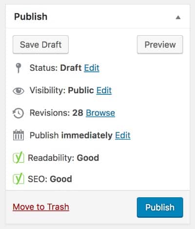 WordPress Revisions Count