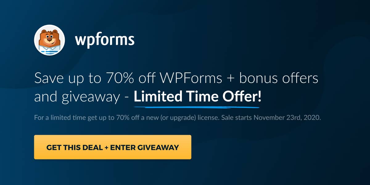 WP Form Giveaway 2020